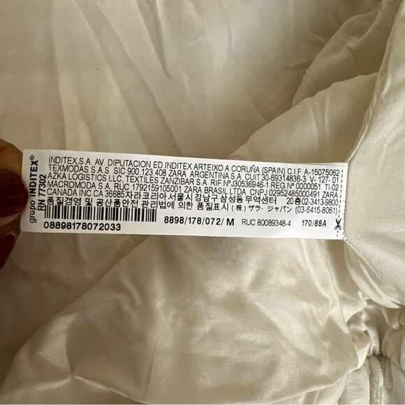 ZARA Vintage Quilted Cream Sherpa Jacket NWT - Picture 10 of 15